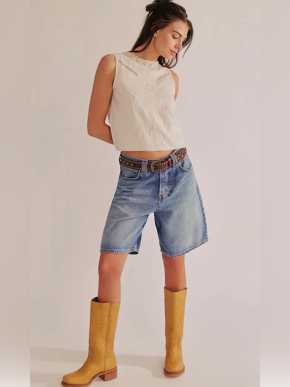 We the Free People Montana Shorts 28 Haven Faded Blue Anthropologie NWOT $78